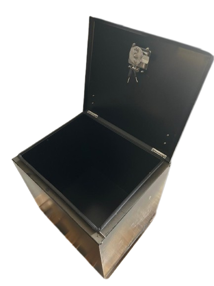 Werkzeugkasten - Staukasten schwarz pulverbeschichtet 600x500x600