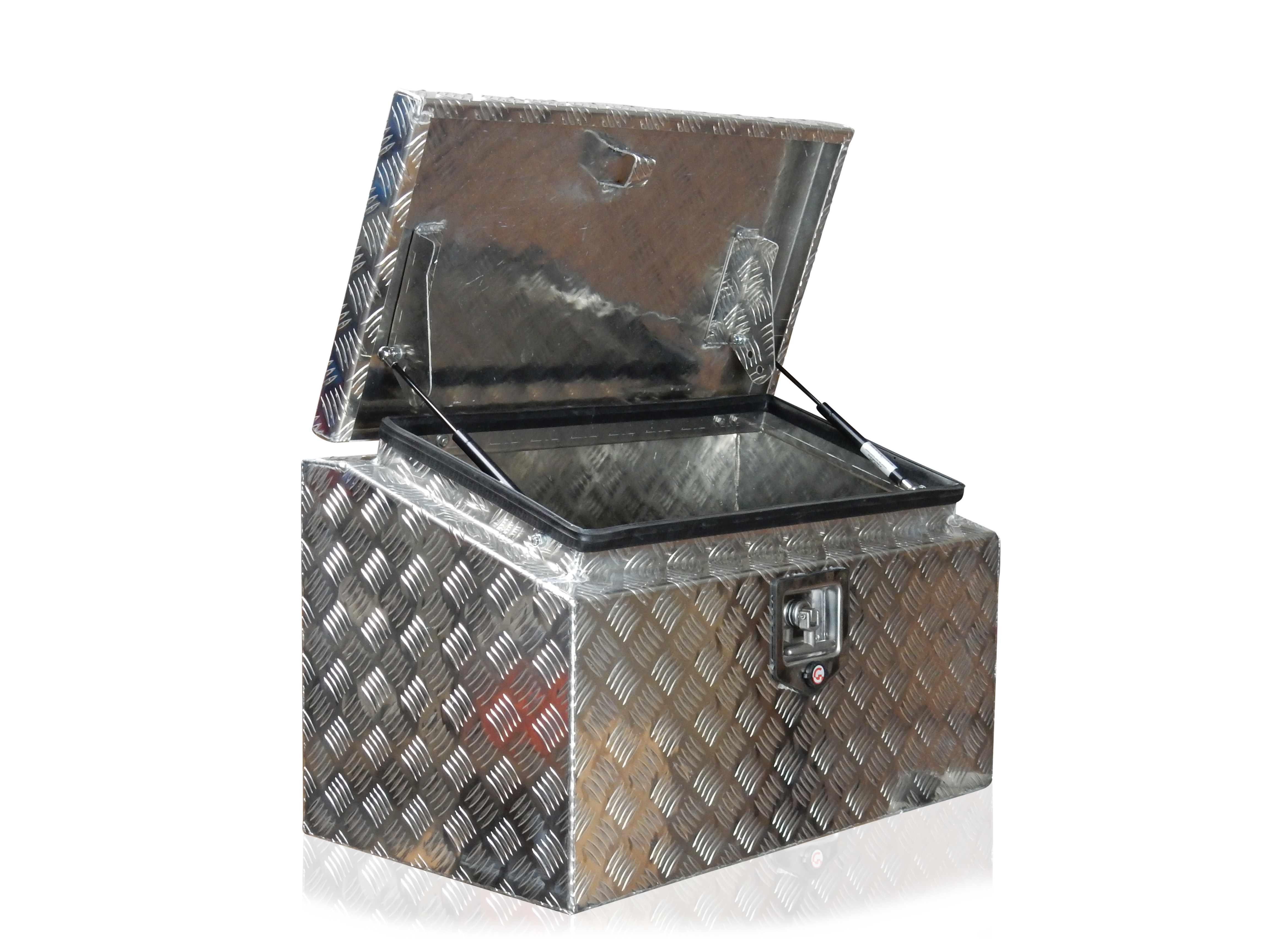 Pritschenkasten - Pritschenbox Aluminium, Deckel abgeschrägt | 700x450x400  | 60-000-320 | Schneidebretter