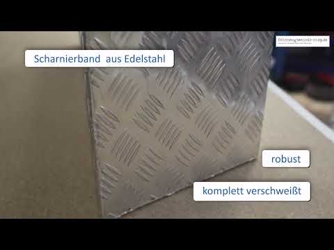 Deichselbox- Aluminium Riffelblech 900/660x350x300